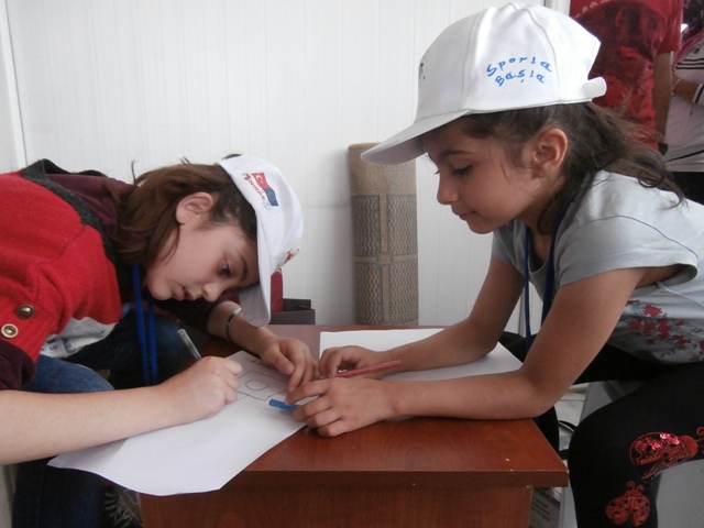 Not enough space at the big tables for the whole group!