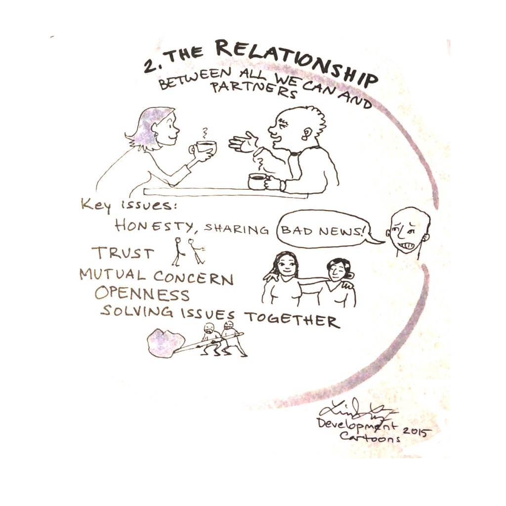 One of the fundamenals to follow in the monitoring and evaluation of All We Can partnerships: the quality of the relationship. 